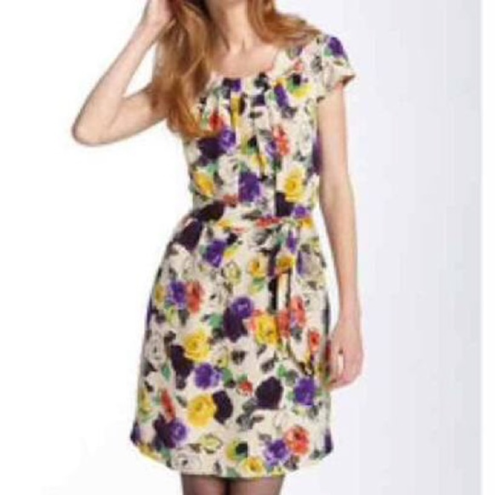 Kate Spade floral silk dress size medium